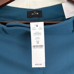 White House Black Market Teal and Navy Dress